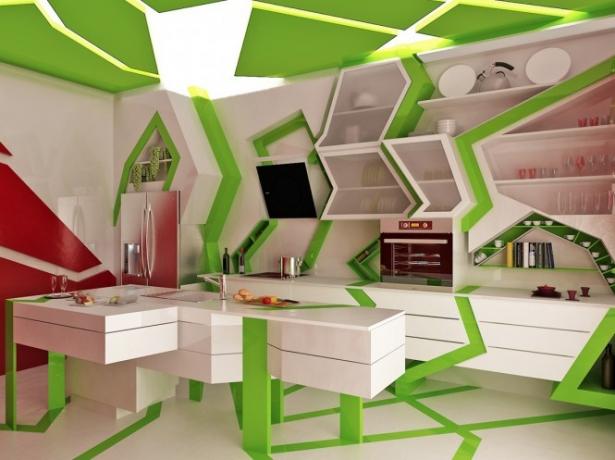 מטבח ירוק לבן (45 תמונות): הוראות עשה זאת בעצמך להתקנת וידאו, איזה רהיטים לבחור, מחיר, תמונה