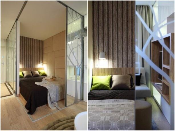 חדר שינה ולקבל לפחות קטן, אבל נעים מאוד. | תמונה: interiorsmall.ru.