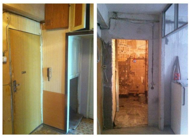 Dvushka 52 מ"ר נהרג "סטאלין": תמונות של לפני ואחרי