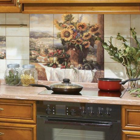 לוחות למטבח עשוי אריחי קרמיקה (36 תמונות) על סינר: הוראות וידאו DIY להתקנה, מחיר, צילום