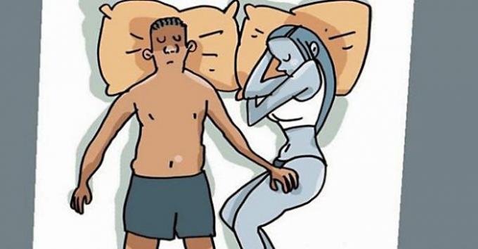 
היציבה בזמן השינה המאפיינת יחסים בתוך זוגות