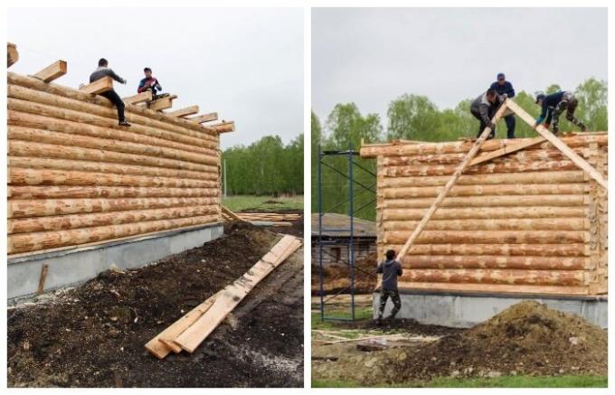 בניית שני בתים נוספים לחקלאים בעתיד (Sultanov, צ'ליאבינסק אזור).